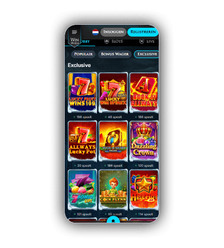 WinWinter casinospellen met slots en live tafels