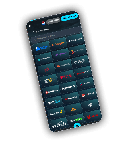 WinWinter spelleveranciers lijst op mobiel